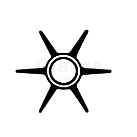 (Imp5) 500311 Impeller - 6 blad - afm. Ø 15,95 x 51,2 x 19,05.