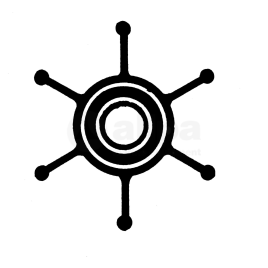 (Imp4) 500328 Impeller - 6 blad - afm. Ø 13,15 x 41 x 28,55.