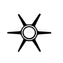 (Imp3) 500367 Impeller - 6 blad - afm. Ø 24,4 x 86 x 31,7.