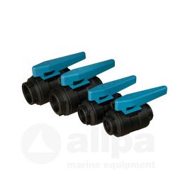 486600 Kogelkraan, zwart kunststof met binnendraad ½".