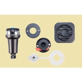 L0601104 Rondschijnend 360º toplicht (wit) op batterijen. Met basis.