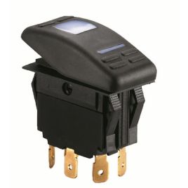 L061012402 Schakelaar DPST waterdicht met LED. 4 Polen. *(ON)-OFF.