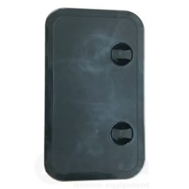 484166/Z Inspectie- en toegangsluik. PP. Buitenmaat: 606x243mm. Zwart.