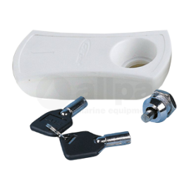 484169 Slot om de deuren en luiken af te sluiten. Wit.