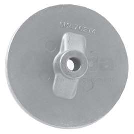 017007A Mercury/Mercruiser Alu Anode Trim Tab Flat (#762145).