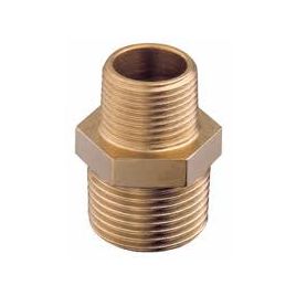 000245GF Verloopnippel messing 1½" x 1¼".