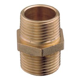 000280G Verbindingsnippel messing 1½".