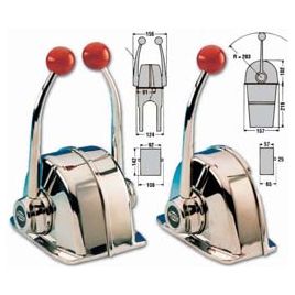 065602 'MT3' TWIN dubbelwerkend éénhandel motorbediening voor topmontage. 