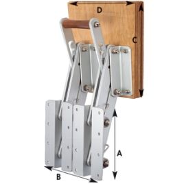 O0570480 Klapbaar aluminium motorbracket tot 50 kg. 