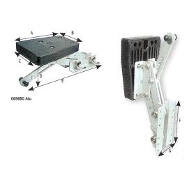 069850 Klapbaar aluminium motorbracket tot 35 kg. 