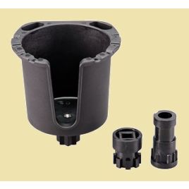 N0154102 Kunststof bekerhouder, zwart, Ø76 mm.