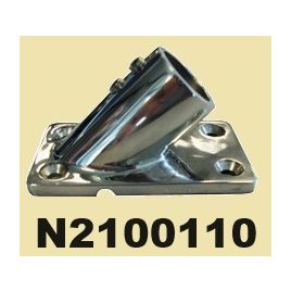 N2100110 RVS vlaggenstokhouder 45º - binnen Ø 22 mm. 