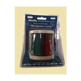 041208 Hella 2x112,5º 2-kleurenlamp groen/rood 12-24V/25W. Wit huis.