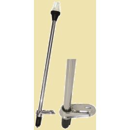 078605 RVS rondschijnend wit toplicht 12V/10W. 620 mm.