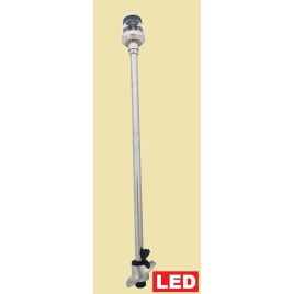 269035 RVS rondschijnend LED wit toplicht 12V. 700 mm.