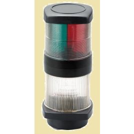 L4400224 3-Kleuren toplantaarn met ankerlicht 12V/10W+25W.