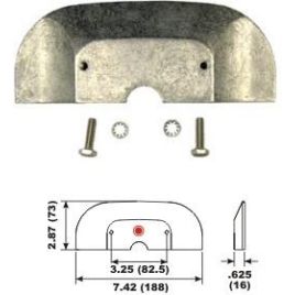 017663A Alu Anode Mercury/Mercruiser Alpha Cavitation Plate. 