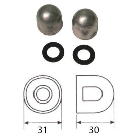 017672A Alu Anode Mercury/Mercruiser Gimbal Housing Bolt.