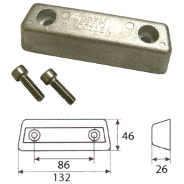 017682A Alu Anode Volvo Penta Anodic Bar. 