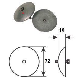 017696A Alu roerblad Anode Ø72mm (2 stuks). 