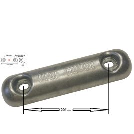 017700A Alu Romp Anode 1.5 kg. Boutmontage.