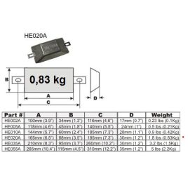 017705A Alu Romp Anode 165x88mm. 0,83 kg. (Las-/boutmontage).