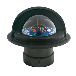 035250 Inbouwkompas 'eXtreme'. Vlakke roos. Zwart.