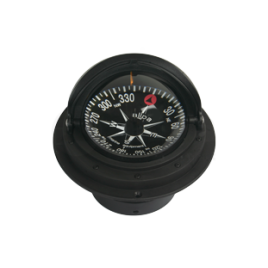 035265 Inbouwkompas 'eXtreme'. Vlakke roos. Zwart.