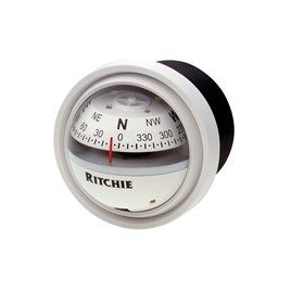 067031 'Ritchie' Dashbordkompas V-57W.2. Bolle roos. Wit.
