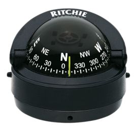 067033 'Ritchie Explorer' Opbouwkompas S-53. Bolle roos. Zwart.