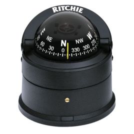 067038 'Ritchie Explorer' Opbouwkompas D-55. Bolle roos. Zwart.