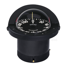 067093 Inbouwkompas 'Ritchie Navigator' FN-201. Vlakke roos. Zwart.