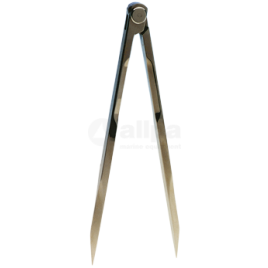 139041 Kaartpassers van aluminium met etui.