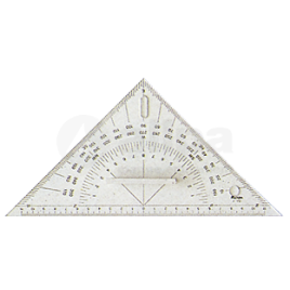 139044 Navigatie driehoek van plexiglas - lengte 250 mm.