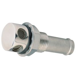 001191 Ontluchtingsnippel messing verchroomd Ø 16 mm - rechte inbouw.