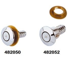 482050  Ontluchtingsnippel messing verchroomd Ø 16 mm - rechte inbouw.
