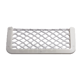 015295 Wit kunststof frame met opbergnet.