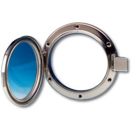 048994 Patrijspoort - openslaand - gepolijst RVS - Ø 215 mm.