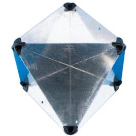 L3400041 Radarreflector aluminium met kunststof hoeken 300 x 215 x 215 mm.