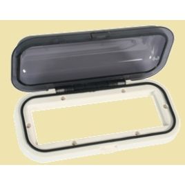 024345 Radioklep van wit kunststof.