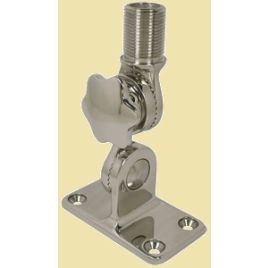 078555 Antennevoet verstelbaar RVS.