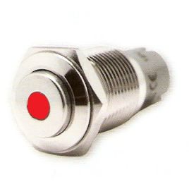 025276 RVS schaklelaar 24V. *ON / OFF. Rode LED.