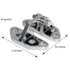 072655 Luikscharnier RVS. 