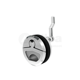 098121 Luiksluiting met draaigreep van RVS316. Waterdicht.