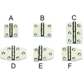 491000 (D) Scharnier RVS - lengte 64 mm - breedte 37 mm.