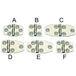 491400 (B) Scharnier RVS - lengte 44 mm - breedte 46 mm.