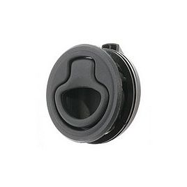 N3050021 Luik- en deursluiting zwart kunststof.