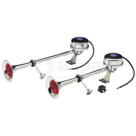 05022 2-Tonige RVS scheepshoorn 12V-10A.