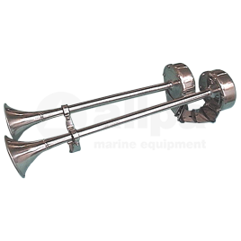 078156 2-Tonige RVS scheepshoorn 24V.