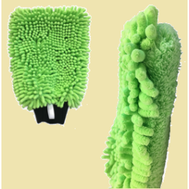 061925 Washandschoen 'Dreadlocks'.